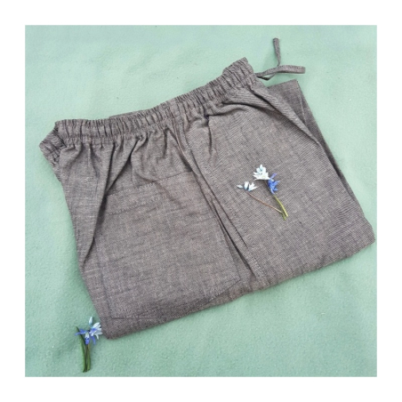 Kalhoty pánské bhakta šedo-hnědé