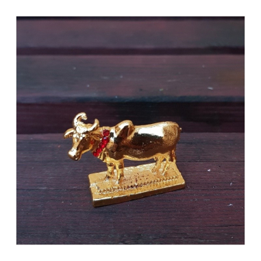 Kravička pozlacená, kov 3,5 x 3,5 cm