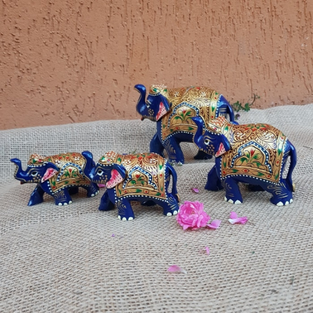 Slon dřevěný malovaný 7x10 cm