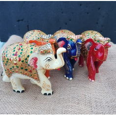 Slon dřevěný malovaný 6x9 cm