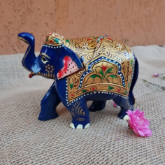 Slon dřevěný malovaný 5x8 cm 2