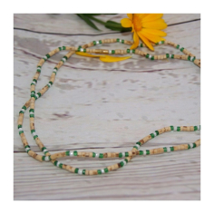 Kantimála 2ř. bílý mezi modrými světlejšími korálky