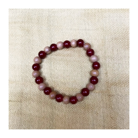 Náramek dřevo a kameny