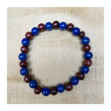 Náramek dřevo a kameny