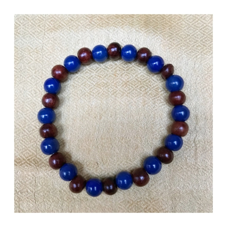 Náramek dřevo a kameny