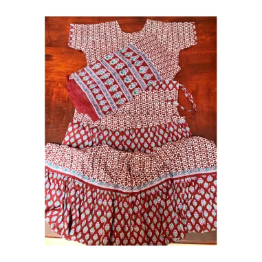 Gopí dress s dupatou měkká bavlna