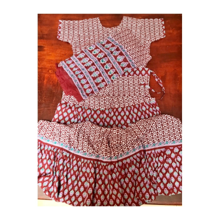 Gopí dress s dupatou měkká bavlna