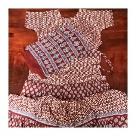 Gopí dress s dupatou měkká bavlna