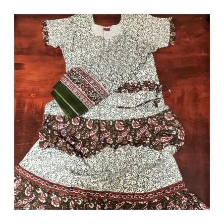 Gopí dress s dupatou měkká bavlna