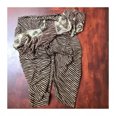 Punjabí bavlna, dl. rukáv, béžová a hnědá, vel. L