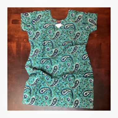 Dámská kurta kašmírový vzor, kr. rukáv