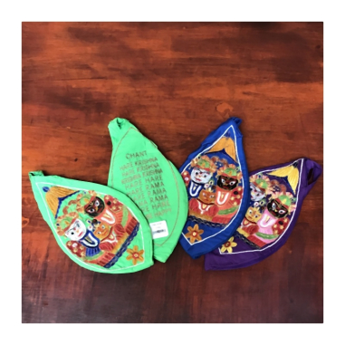 Japa pytlík Jagannáth, Baladév, Subhadra vyšívaný