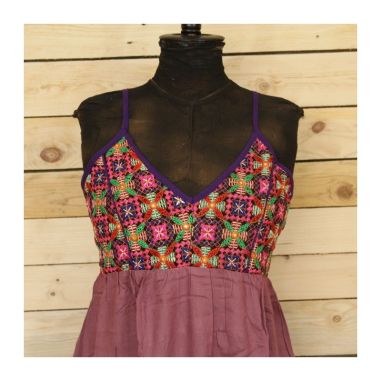 Šaty na ramínkách Rájastánská výšivka, vel. M/L