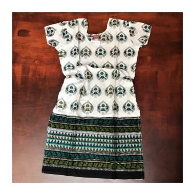 Dámská kurta s bordurou, kr. rukáv, S