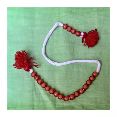 Počítadlo k japa pytlíku žluté/červené korálky