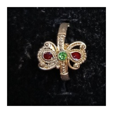 Orientální kovový prsten s barevnými kamínky 6