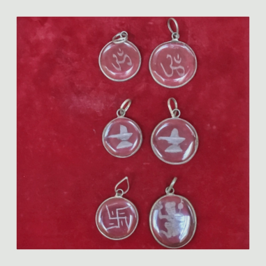 Přívěšek Šivalingam sklo a stříbro