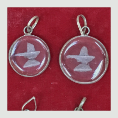 Přívěšek Šivalingam sklo a stříbro