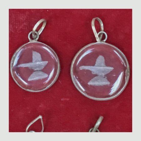 Přívěšek Šivalingam sklo a stříbro