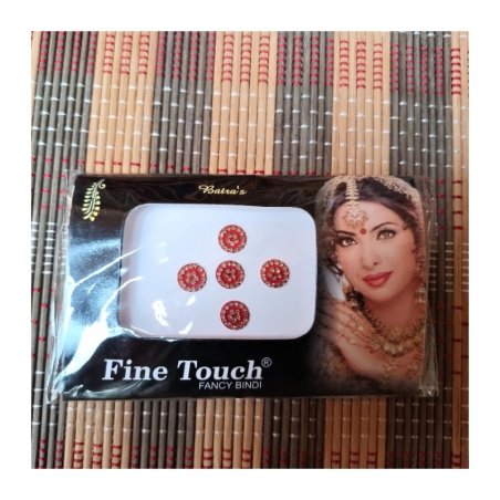 Bindi kolečka červeno zlatá 2