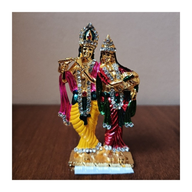 Rádha Krišna murti pozlacená