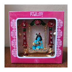 Malý Krišna z pozlaceného kovu 2