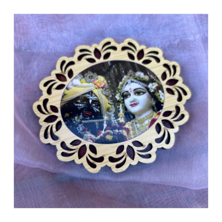 Dřevěná nálepka Rádha Krišna