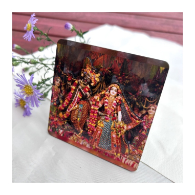 3D obr. Rádha Krišna 9x9 cm