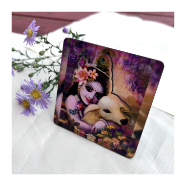 3D obr. Krišna s kravičkou 9x9 cm