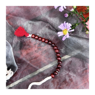 Počítadlo k japa pytlíku hnědé santal. korálky se střapcem