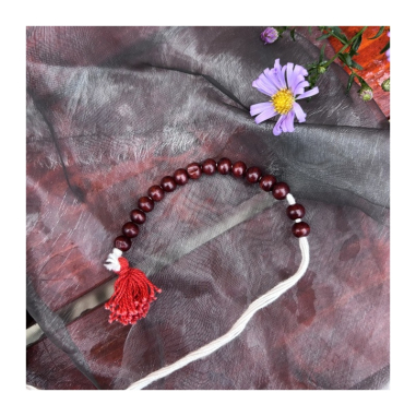 Počítadlo k japa pytlíku hnědé santal. korálky se střapcem