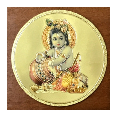 Nálepka Damodar zlatá pr. 7 cm