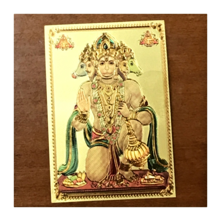 Nálepka Hanumán zlatá 9 x 6,5 cm