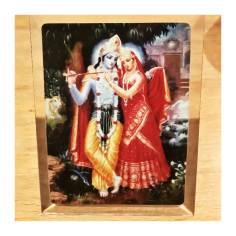 Rádha Krišna s pláštěm 12 x 9 cm