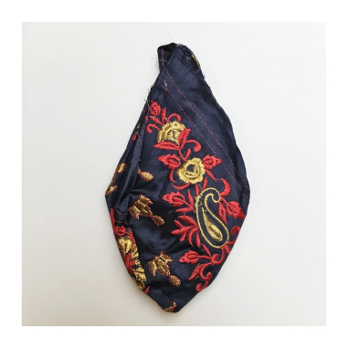 Dámský japa pytlík modrý vyšívaný