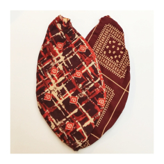 Dámský japa pytlík bordový se vzorem