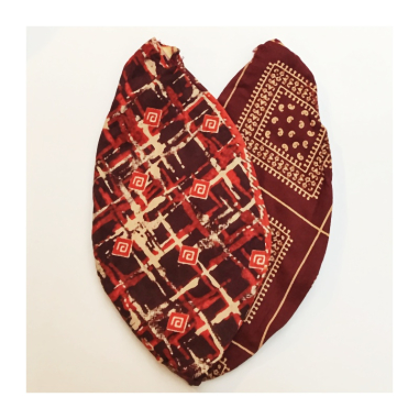 Dámský japa pytlík bordový se vzorem