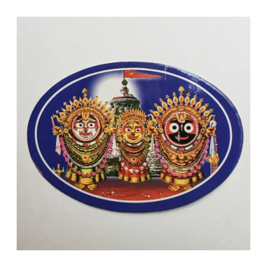 Nálepka oválná Jagannáth, Subhadra, Baladév