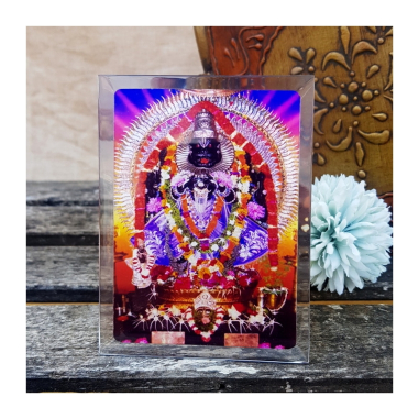 Ugra Nrsimhadév 7 x 5 cm růžový z Mayapuru