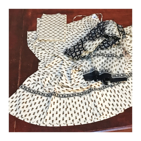 Gopi dress S až XL s dupatou, měkká bavlna