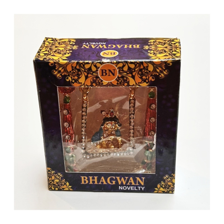 Malý Krišna na houpačce, murti pozlacená