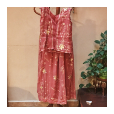 Sukně s halenkou vyšívaný šifón pro dívky a menší ženy