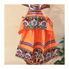 Dívčí set s rájastánskou výšivkou a dupattou, vel. 20