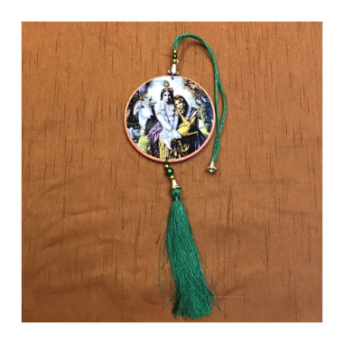 Oboustr. obrázek Rádha Krišna k zavěšení