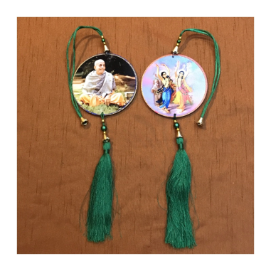 Oboustr. obrázek Gaura Nitai a Prabhupád k zavěšení