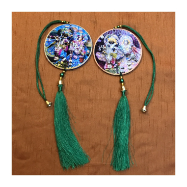 Oboustr. obrázek Rádha Krišna k zavěšení