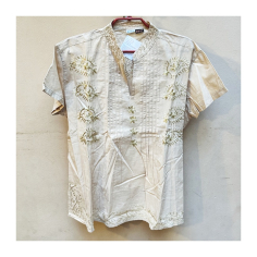 Dámská kurta vyšívaná, kr. rukáv