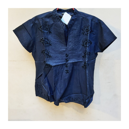 Dámská kurta vyšívaná, kr. rukáv