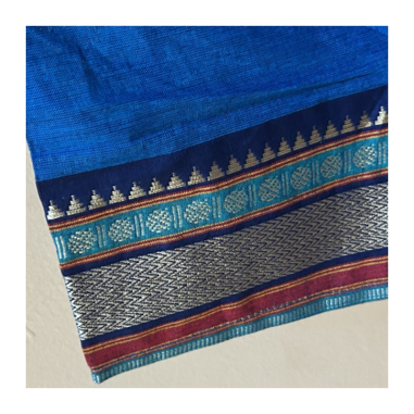 Dámská kurta s bordurou modrá, 3/4 rukáv, M