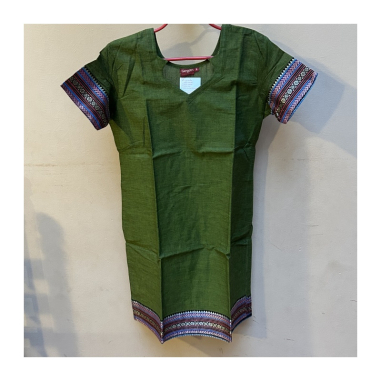 Dámská kurta s bordurou, kr. rukáv, S